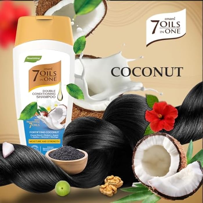 Emami 7 Oils in One Double Conditioning Shampoo Coconut 400 ML - Image 3